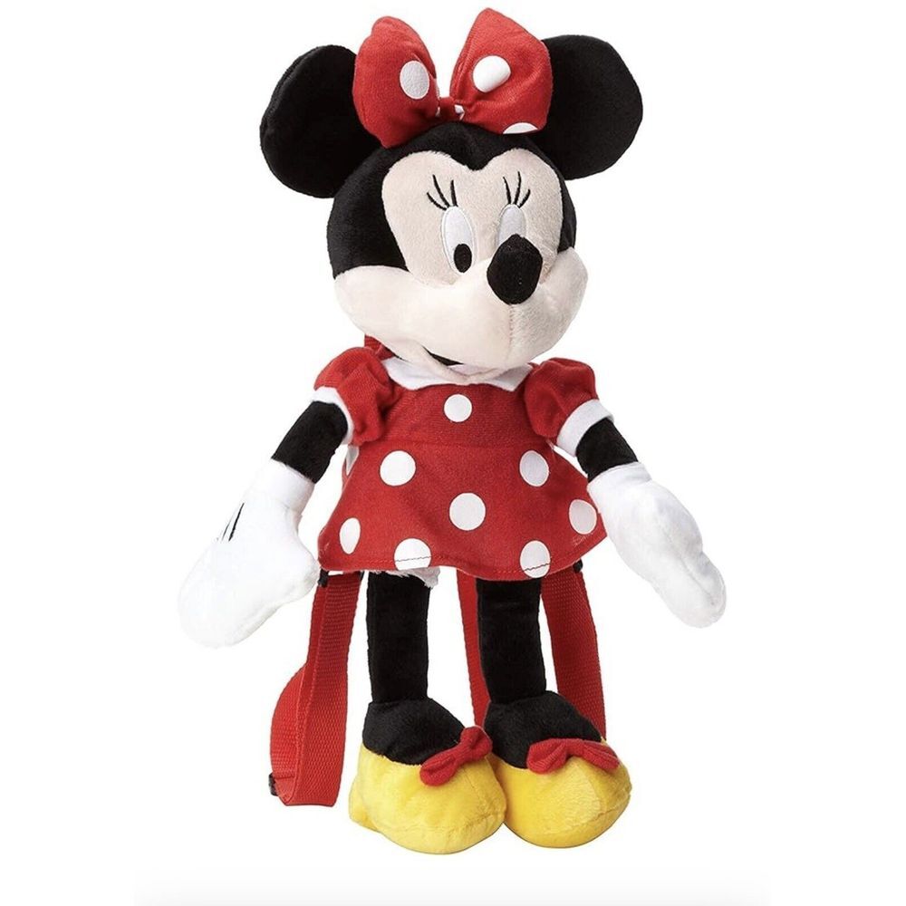 Disney Minnie‎ Mouse Plush Backpack Stuffed Toy 18" Tall Adjustable Strap